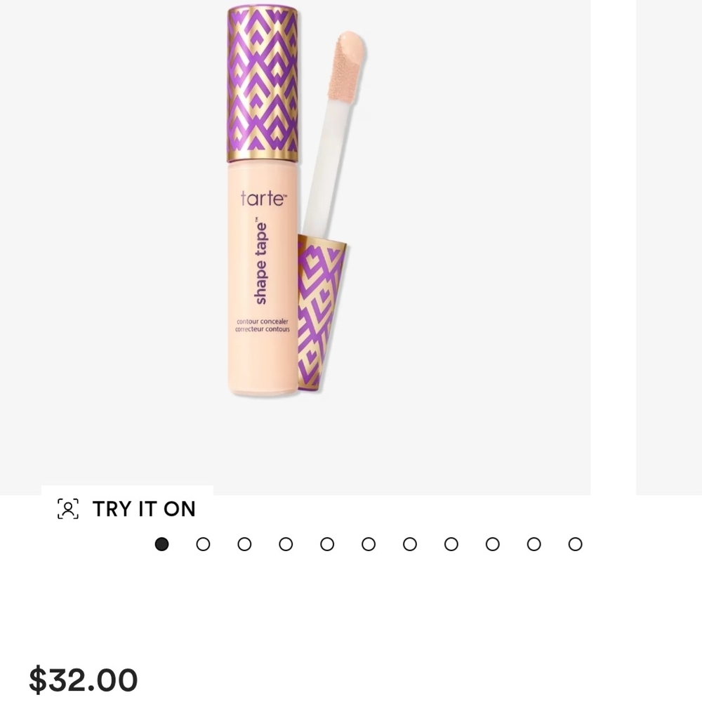 tarte Shape Tape Concealer - Peachy Nude with Purple-Gold Cap